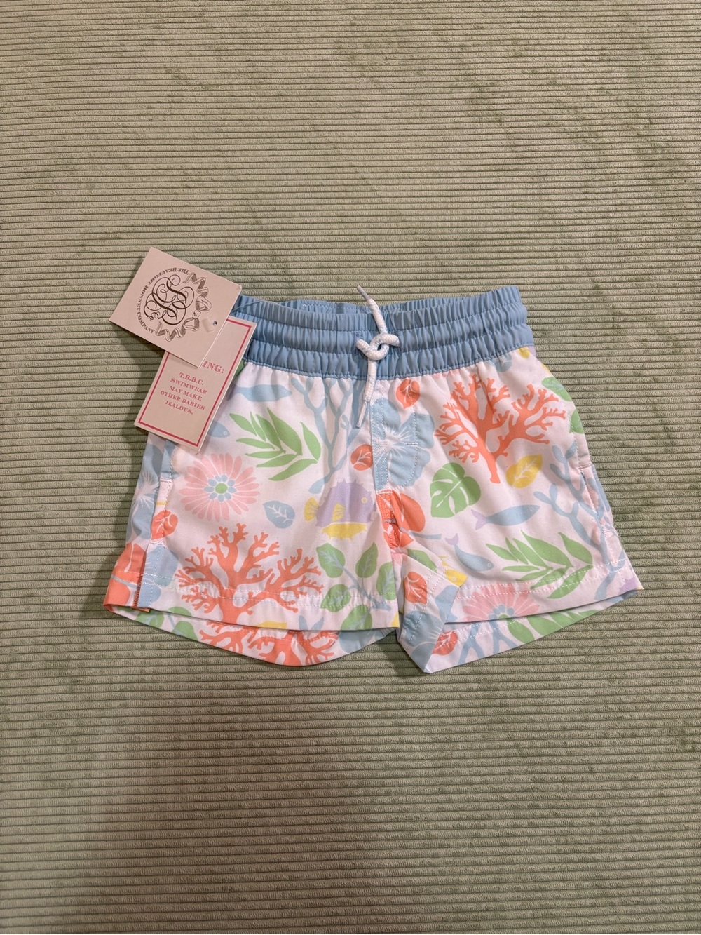 Tropical Floral Tortola Swim Shorts - Bimini Botanica